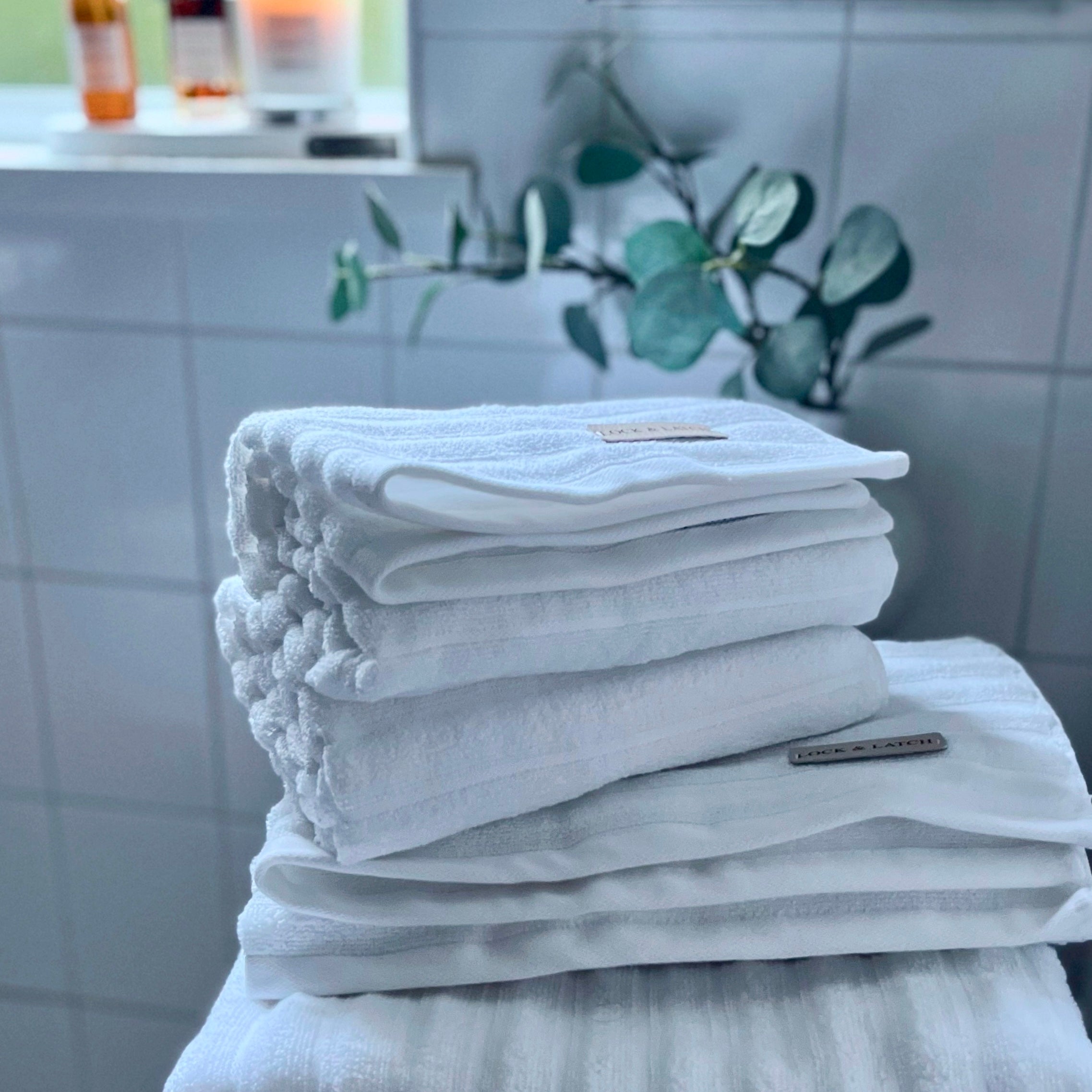 100% Egyptian Cotton Ribbed Towels