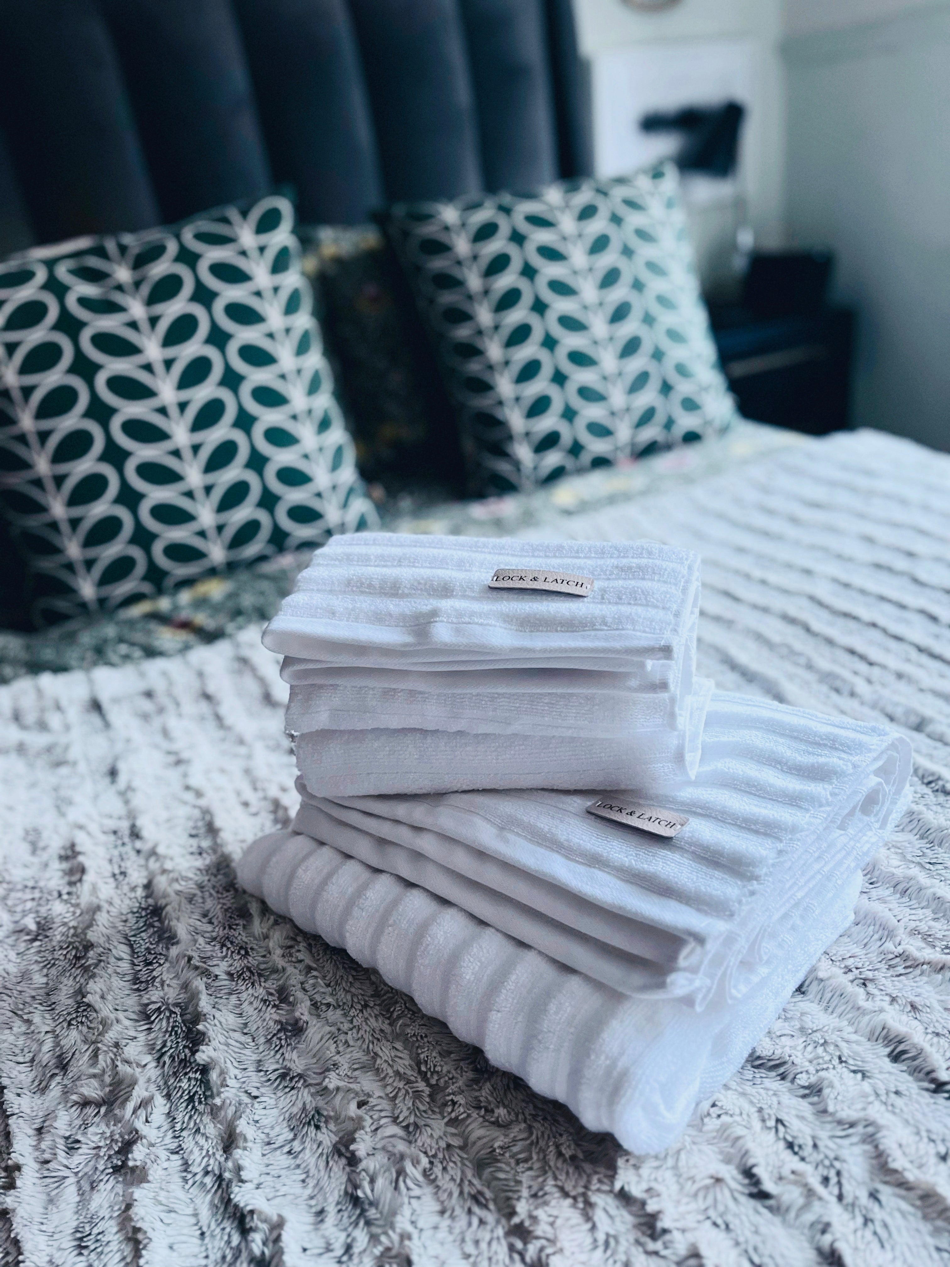 100% Egyptian Cotton Ribbed Towels